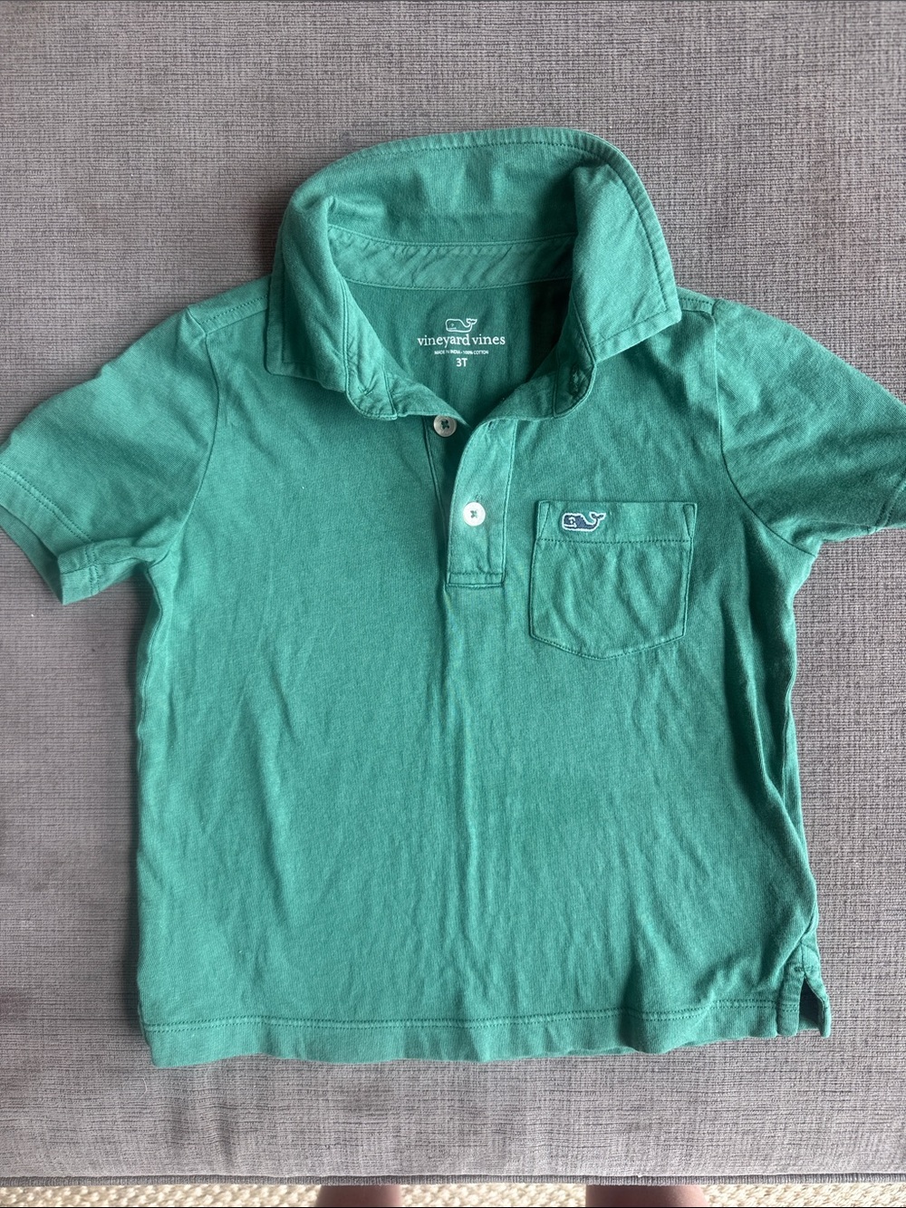 Vineyard Vines Toddler Teal Green Polo with Chest Pocket